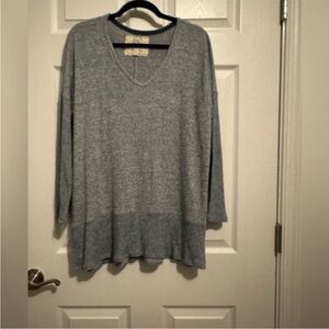 Cozy Blue L V-Neck Sweater